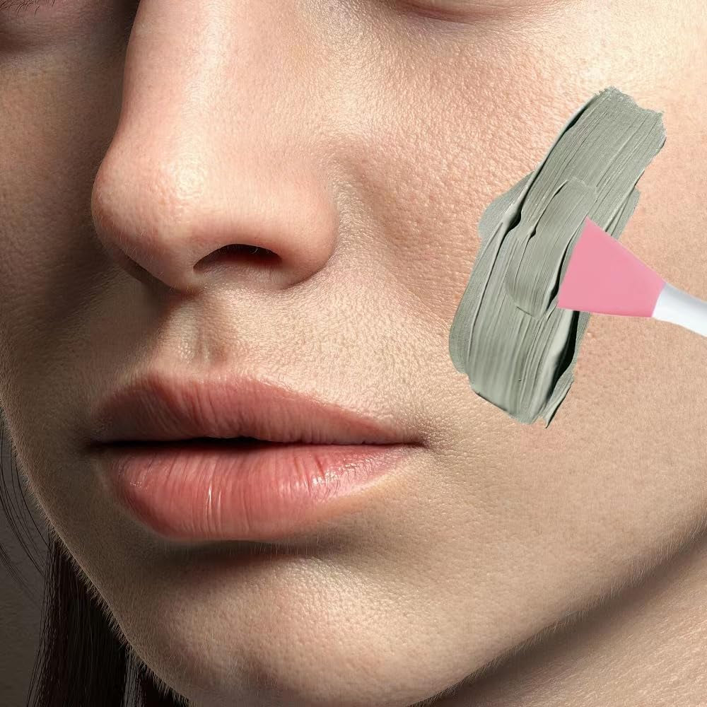 Silicone Face Mask Brush Set - 2PCS Cosmetic Applicators for Flawless Facial & Eye Mask Application - Essential DIY Beauty Tool