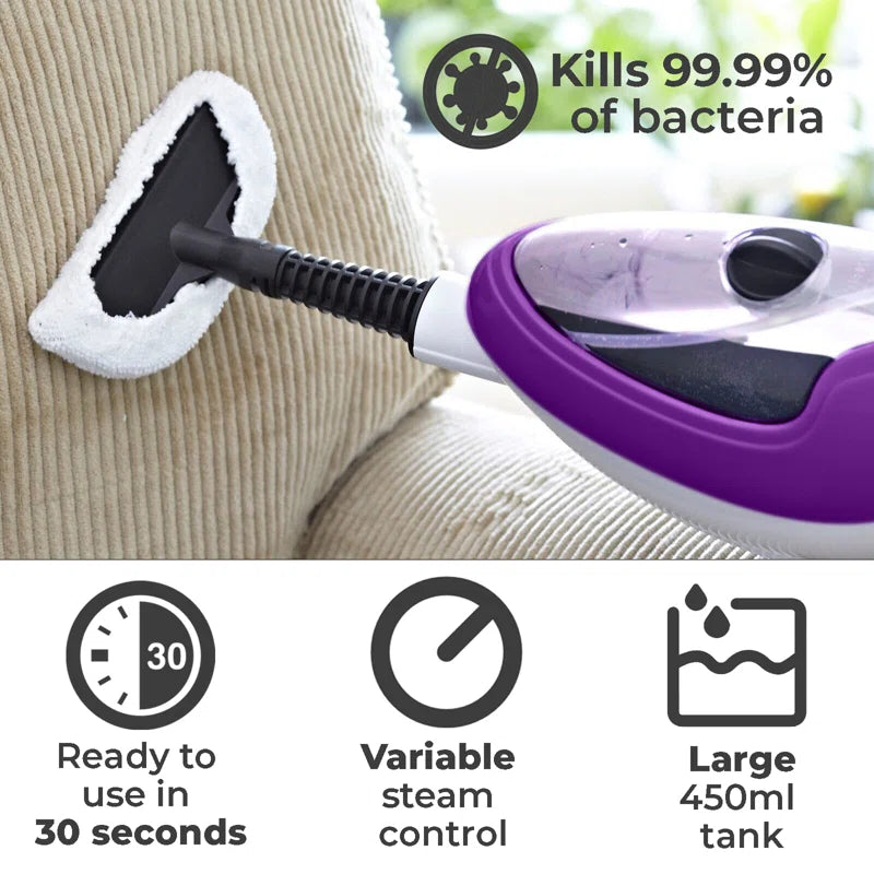 All-in-One 1500W Steam Mop with Extra Pad Pack - Ultimate Cleaning Power!