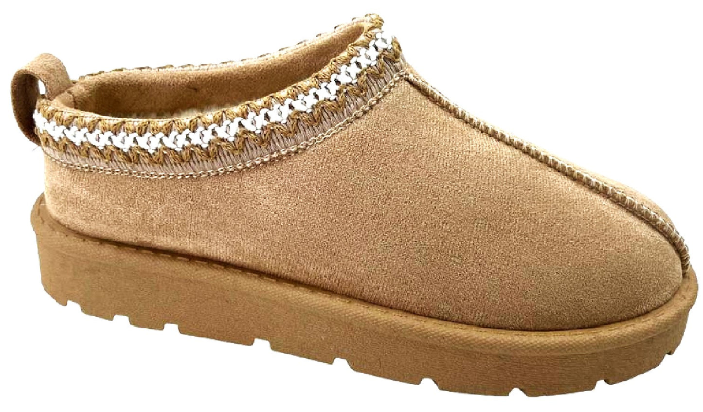 Warm & Comfy Women’s Faux Fur Lined Slip-On Slippers – Perfect for Cozy Days!