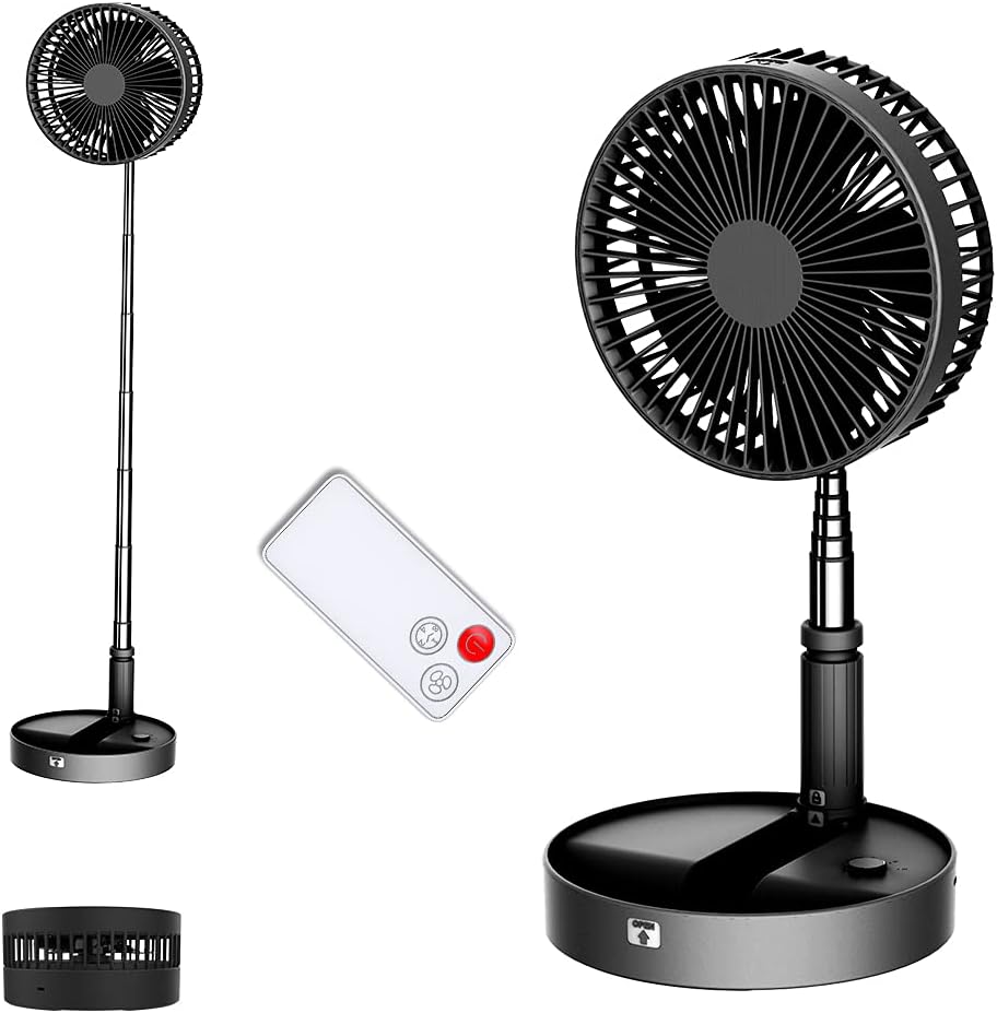 Portable Folding Fan with Remote – Compact, Powerful & Stylish