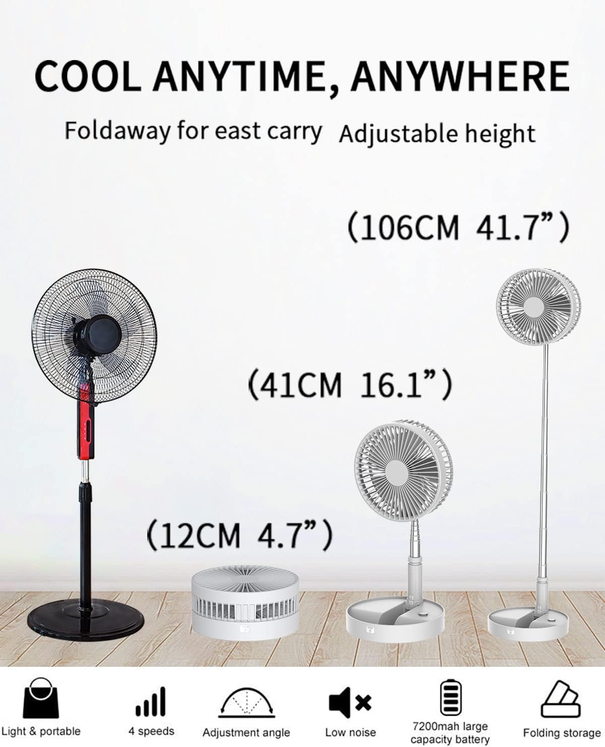 Foldaway Fan with Remote Control