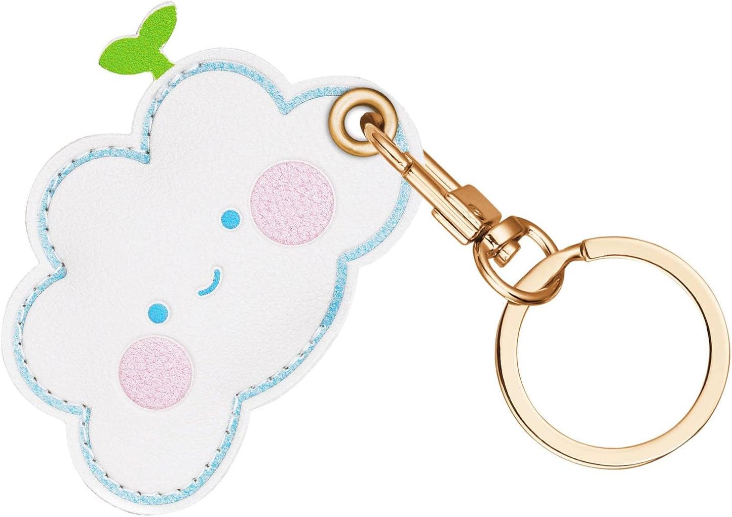 Fun Cartoon Leather Airtag Keyring Case - Protect Your Airtag in Style!