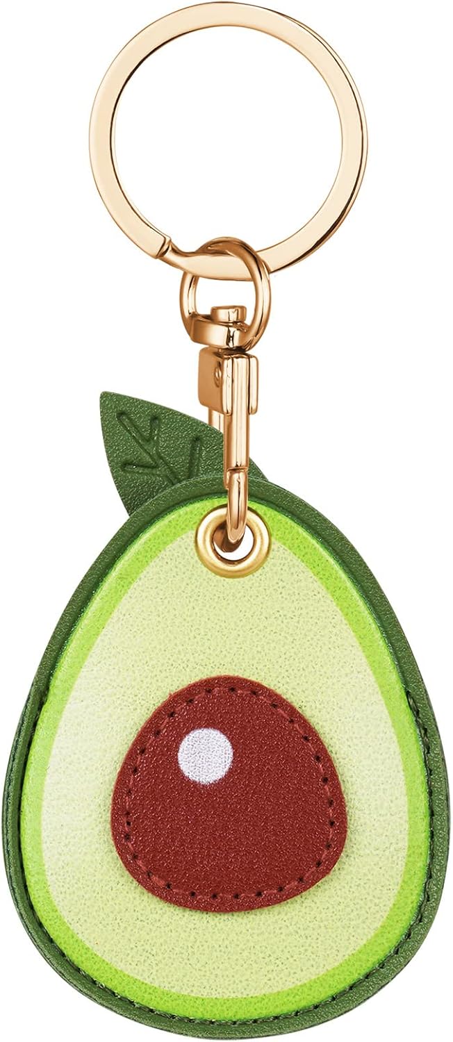 Fun Cartoon Leather Airtag Keyring Case - Protect Your Airtag in Style!