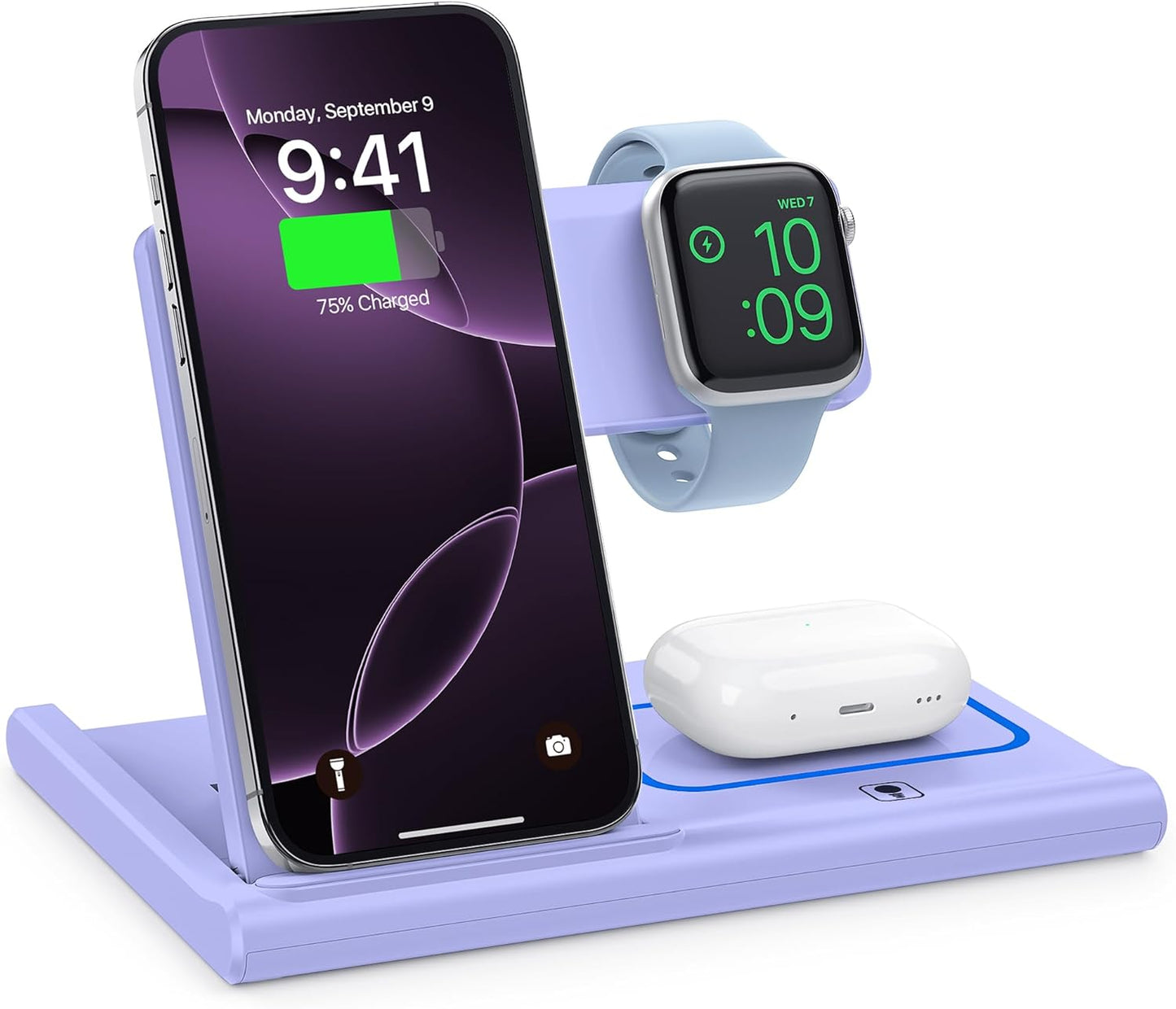 3-in-1 Wireless Charging Station – For iPhone, Apple Watch & AirPods