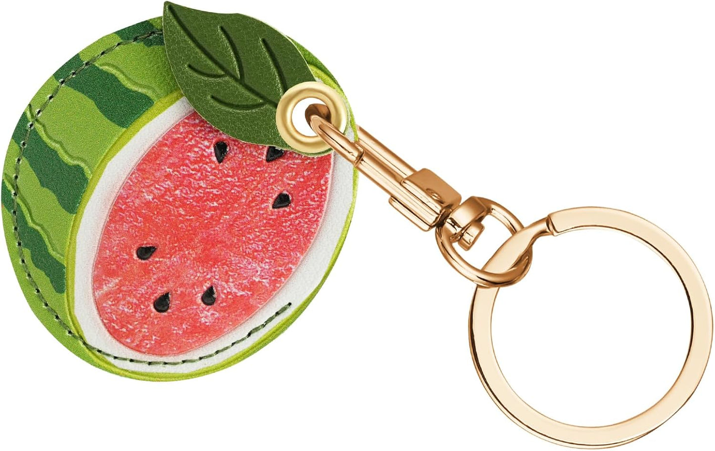 Fun Cartoon Leather Airtag Keyring Case - Protect Your Airtag in Style!