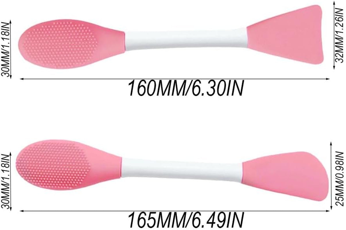 Silicone Face Mask Brush Set - 2PCS Cosmetic Applicators for Flawless Facial & Eye Mask Application - Essential DIY Beauty Tool