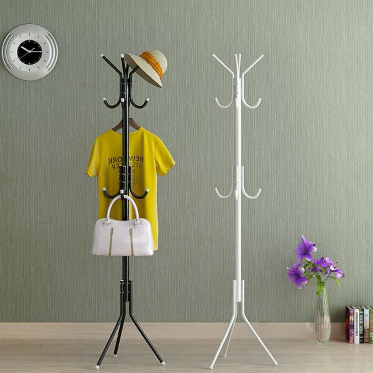 Elegant Metal Coat Stand & Garment Rack – Versatile Jacket, Umbrella, and Accessories Organizer