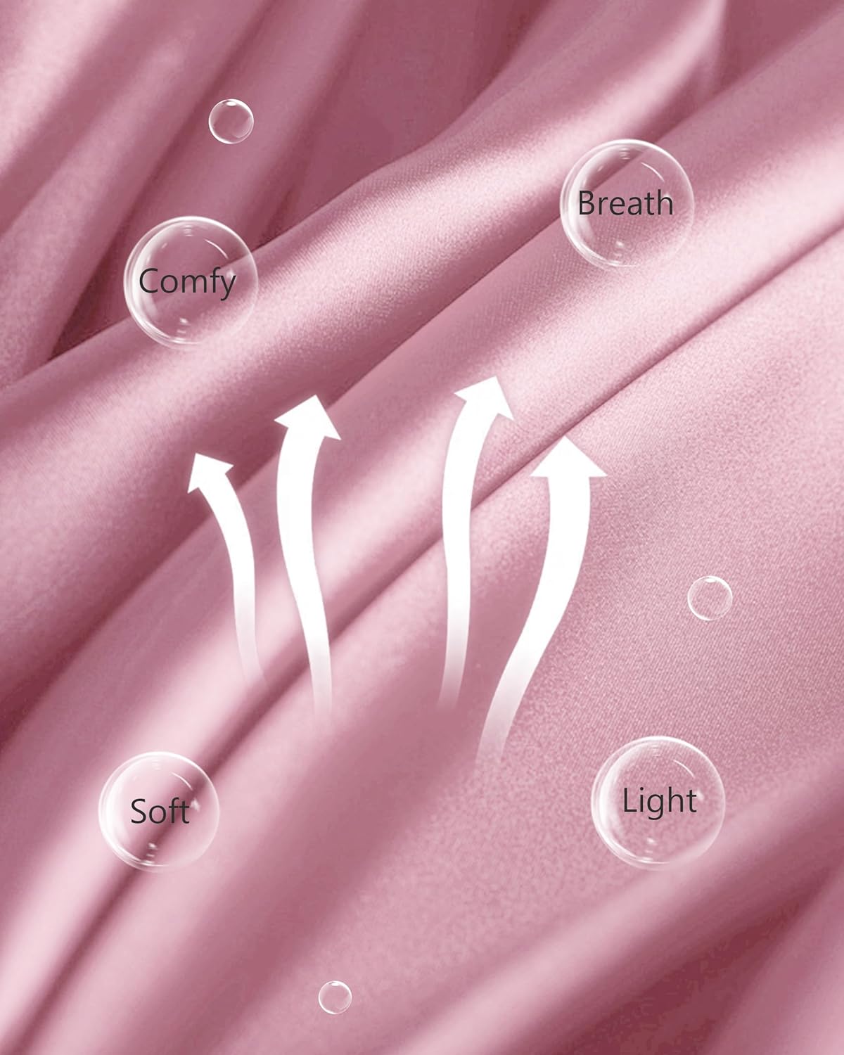 Satin Kimono Robe In 'Dusky Rose'