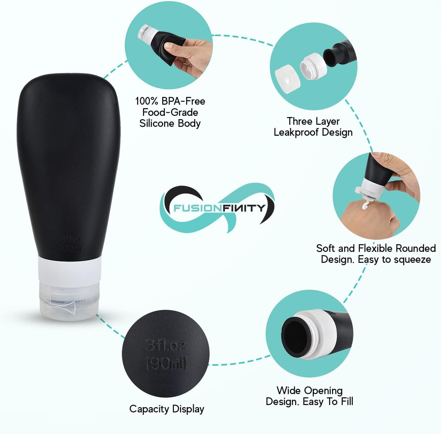 PackMate Pro™ – Compact 18-Piece Travel Bottle & Toiletry Set for Airplane Travel