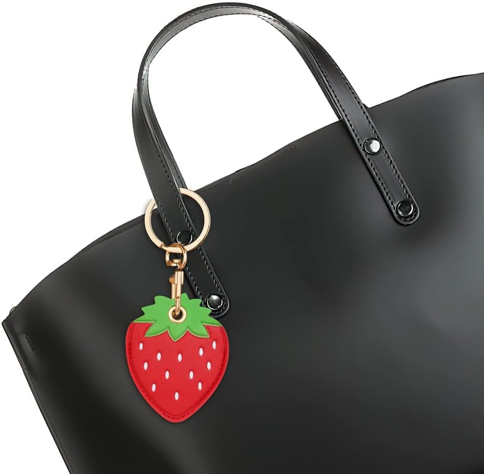 Fun Cartoon Leather Airtag Keyring Case - Protect Your Airtag in Style!