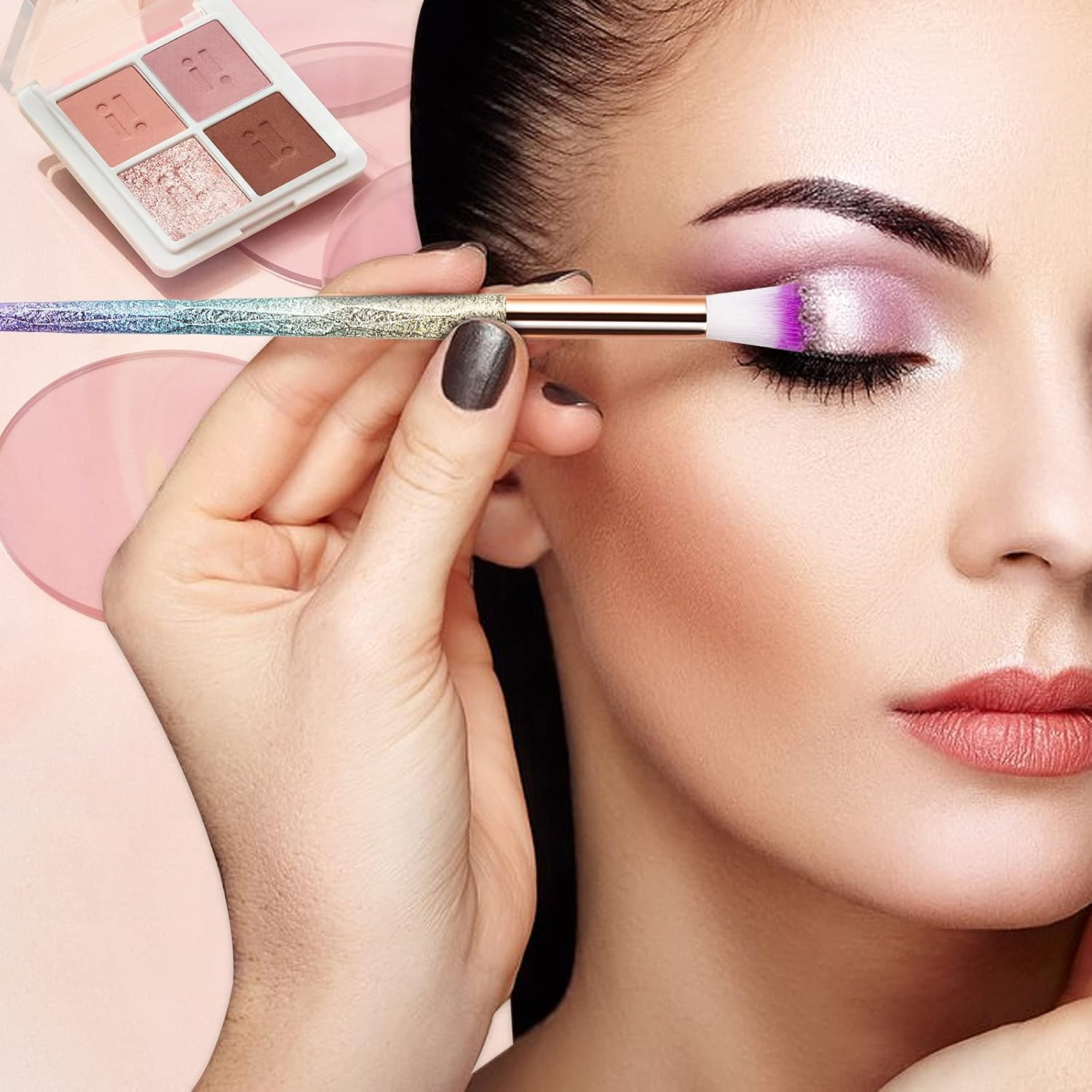 Unicorn Luxe™ Makeup Brush Set – 10-Piece Blending, Powder, Blush & Eyeliner Kit