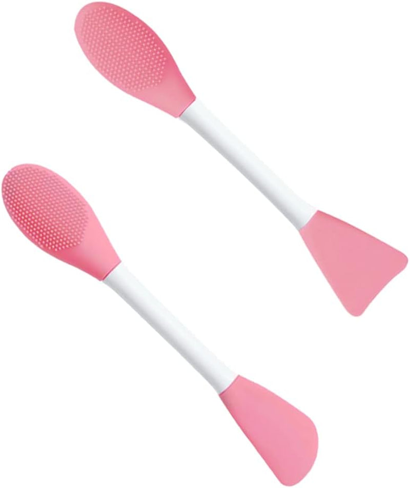 Silicone Face Mask Brush Set - 2PCS Cosmetic Applicators for Flawless Facial & Eye Mask Application - Essential DIY Beauty Tool