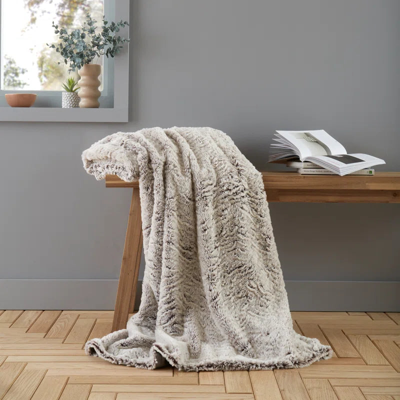Luxurious Wolf Faux Fur Blanket Throw - 150x200cm