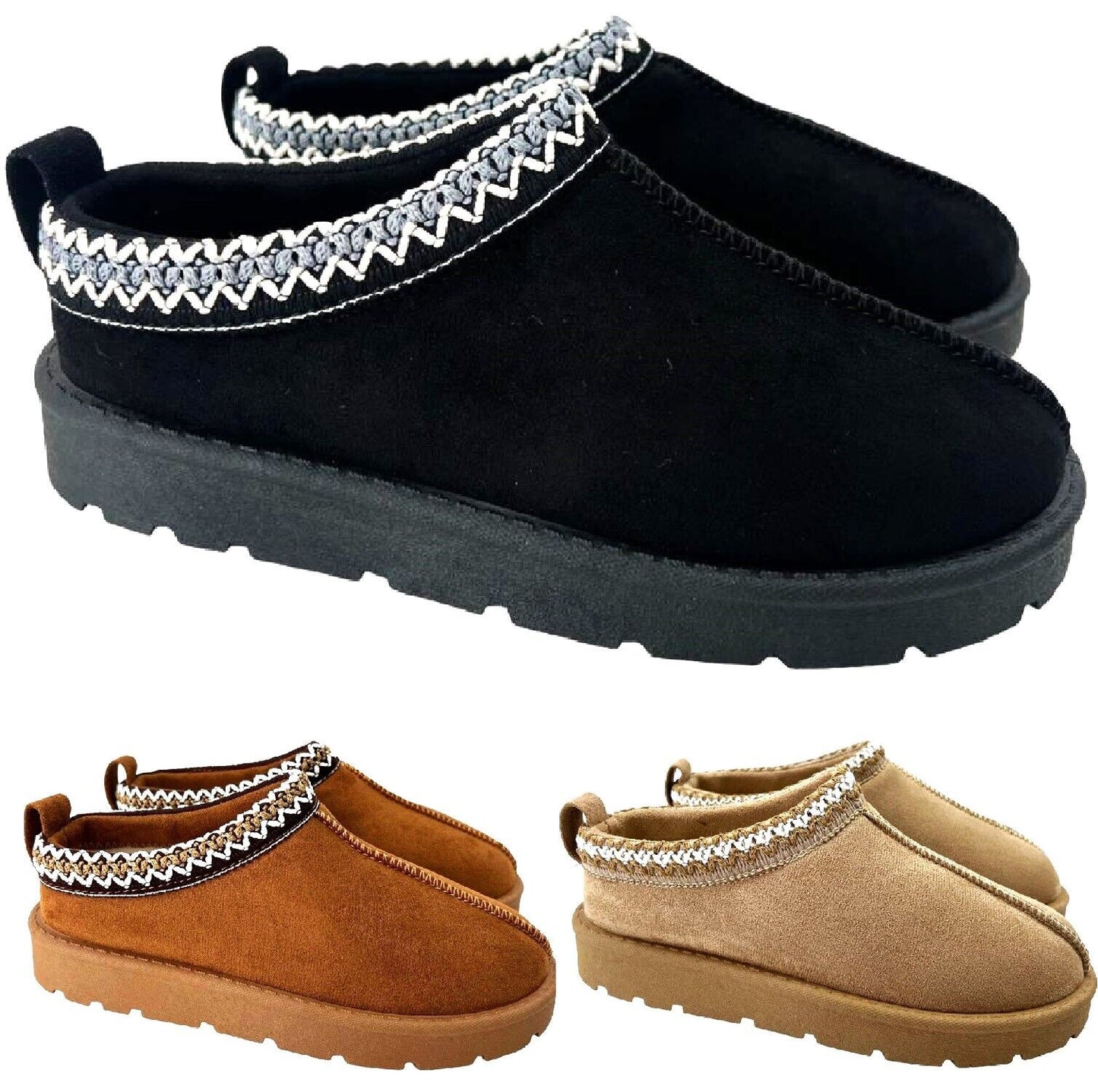 Warm & Comfy Women’s Faux Fur Lined Slip-On Slippers – Perfect for Cozy Days!