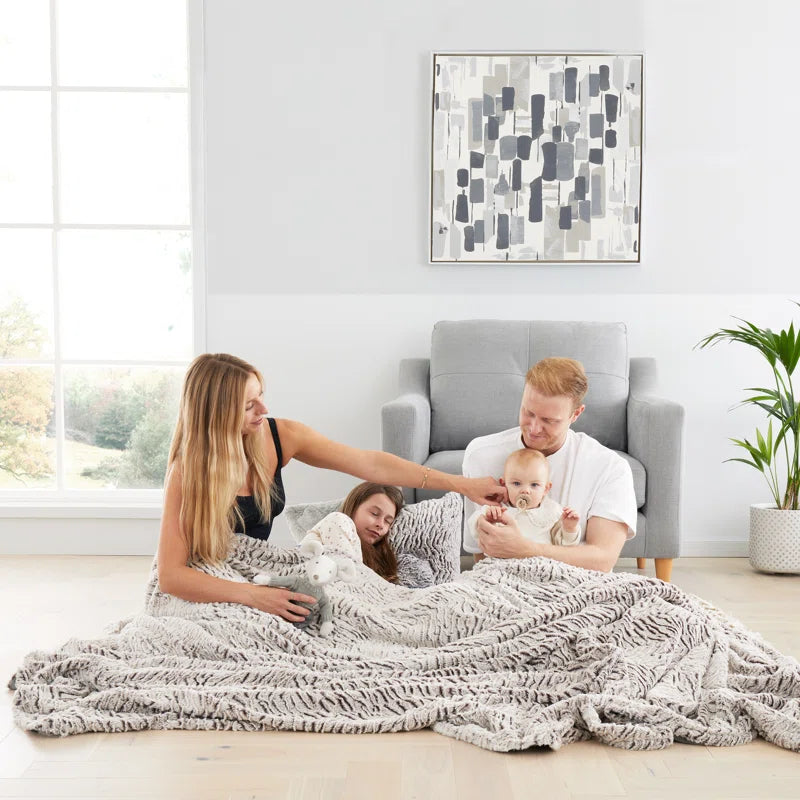 Luxurious Wolf Faux Fur Blanket Throw - 150x200cm