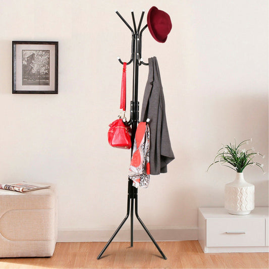 Elegant Metal Coat Stand & Garment Rack – Versatile Jacket, Umbrella, and Accessories Organizer