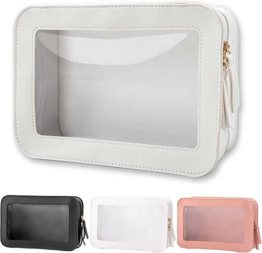 Clear Travel Toiletries Bag – Waterproof Cosmetic & Makeup Organizer with Zipper