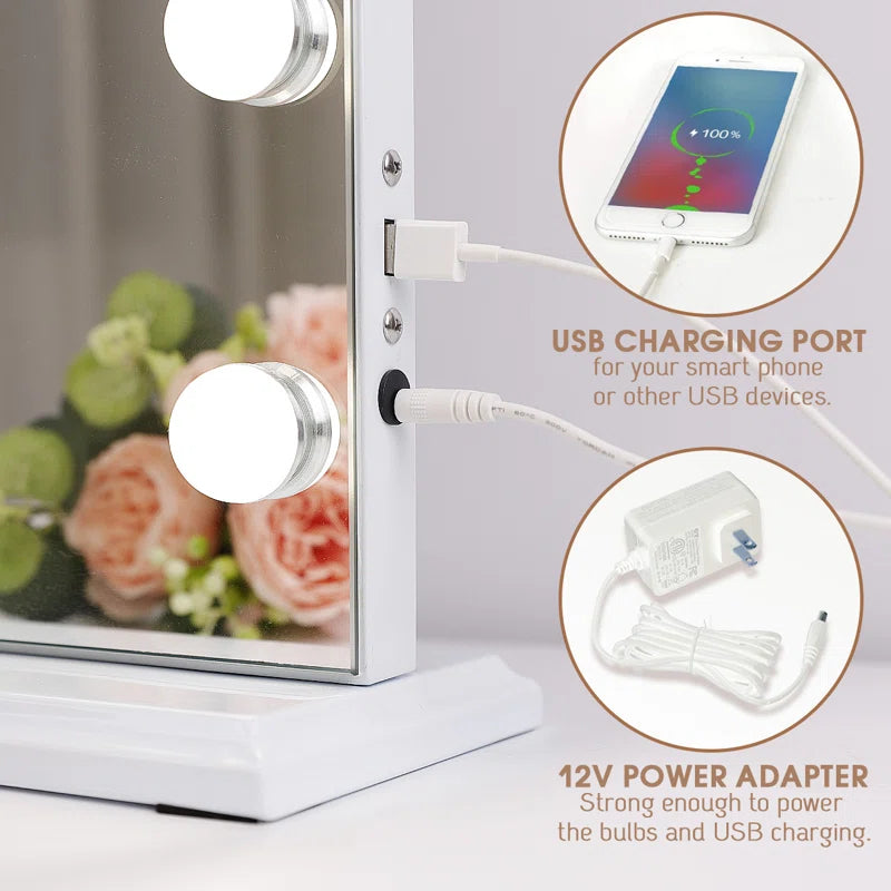 Sleek Rectangle LED Metal Mirror – Illuminate Your Space with Style!