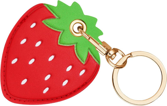 Fun Cartoon Leather Airtag Keyring Case - Protect Your Airtag in Style!