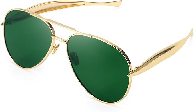 Trendy Double Bridge Metal Sunglasses