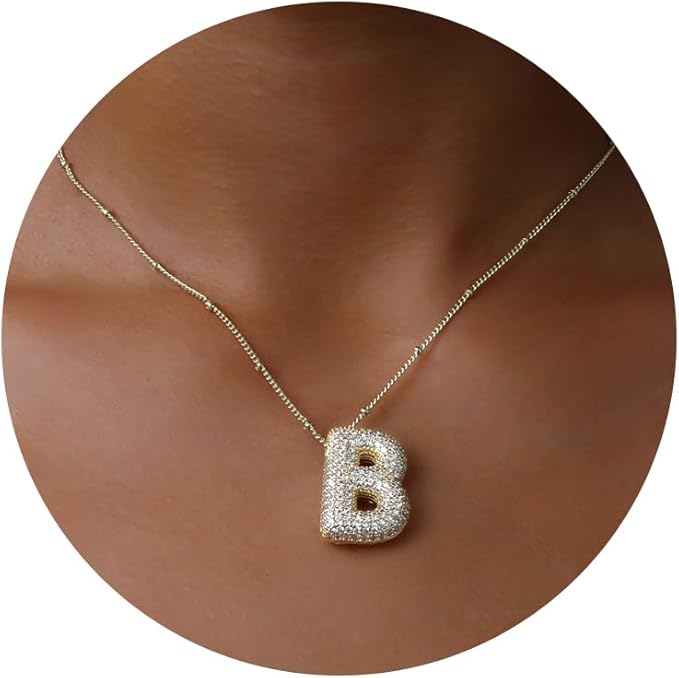 Gold Bubble Letter Necklace – Personalized, Playful, and Perfect for Gifting