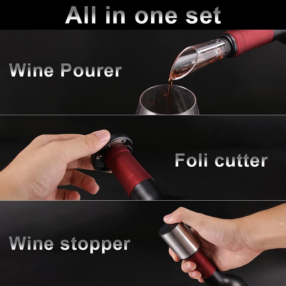 4-in-1 Rechargeable Electric Wine Opener Set