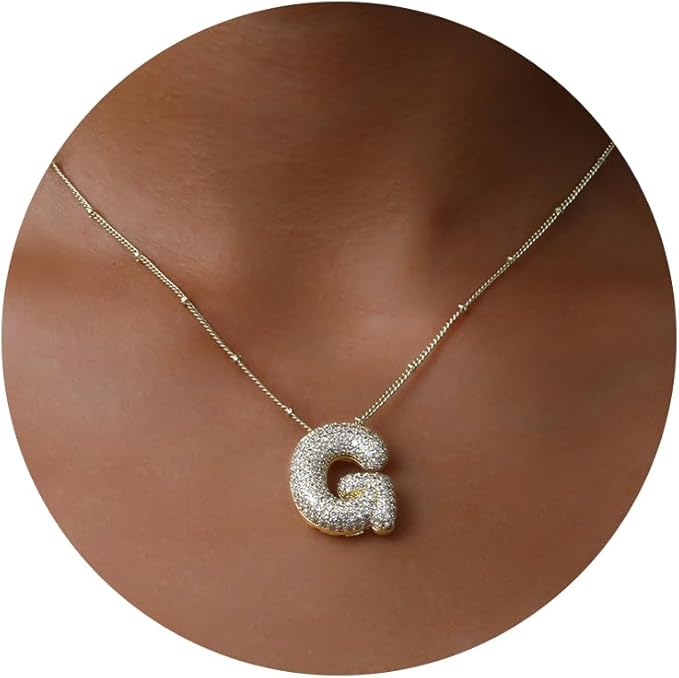 Gold Bubble Letter Necklace – Personalized, Playful, and Perfect for Gifting