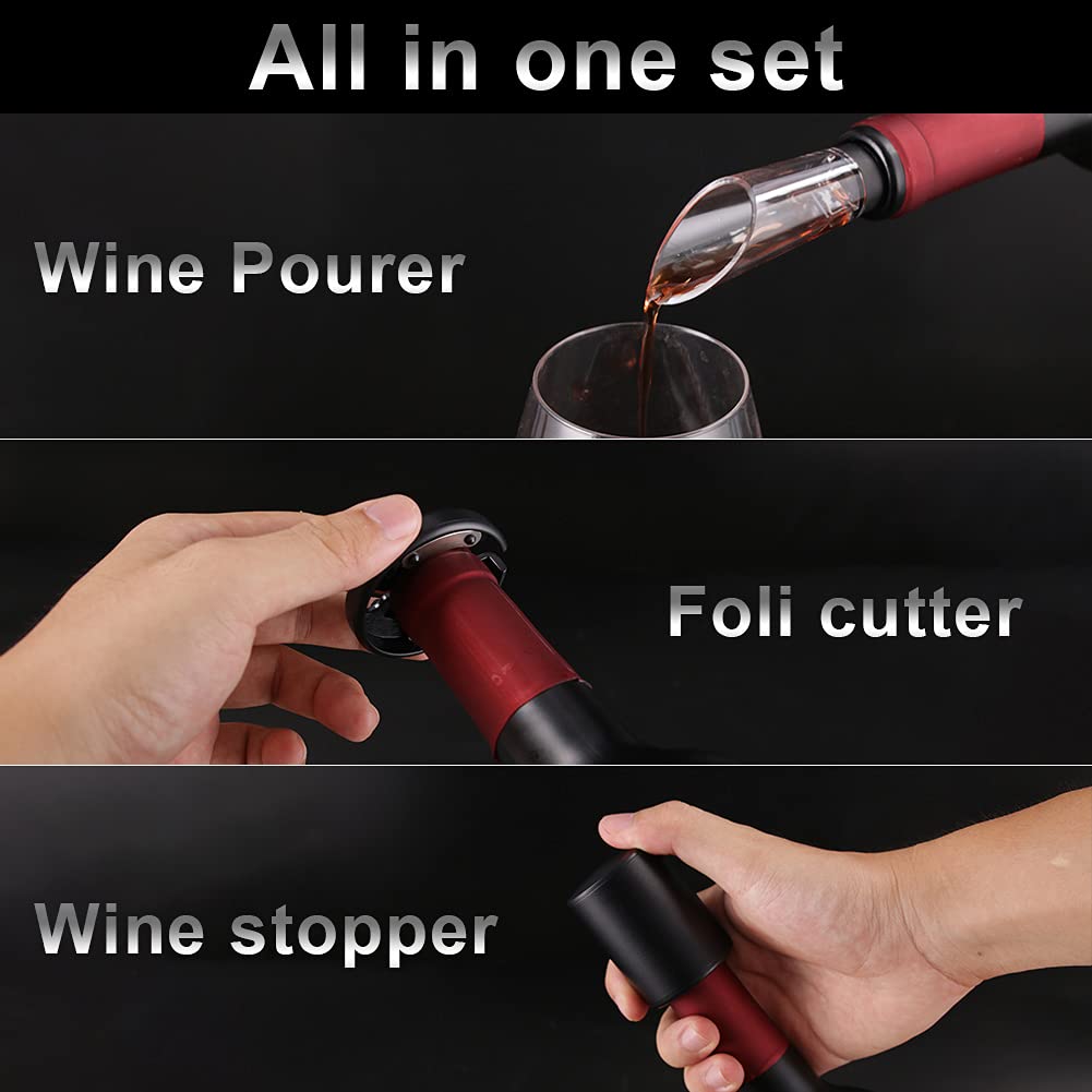 4-in-1 Rechargeable Electric Wine Opener Set