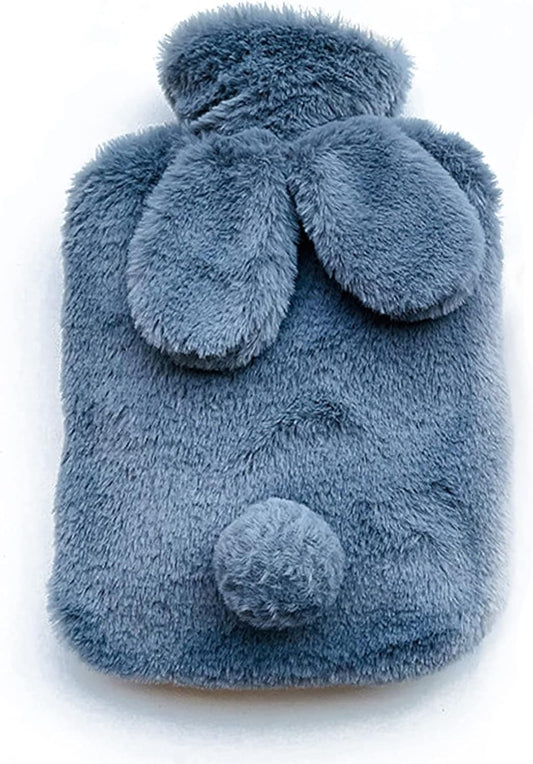 Snuggle Bunny  – Rabbit Shaped Hot Water Bottle with Fleece Cover for Ultimate Comfort