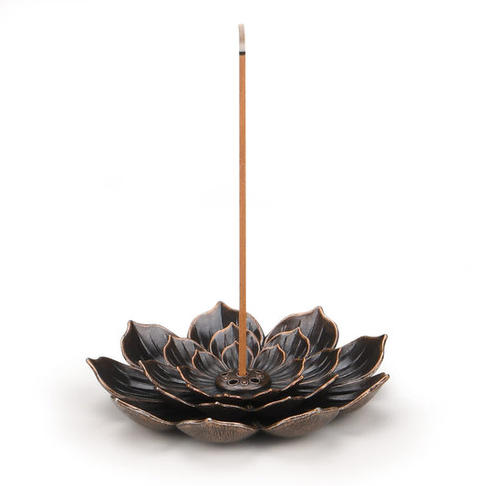 Lotus Incense Burner – 3-in-1 Zinc Alloy Holder