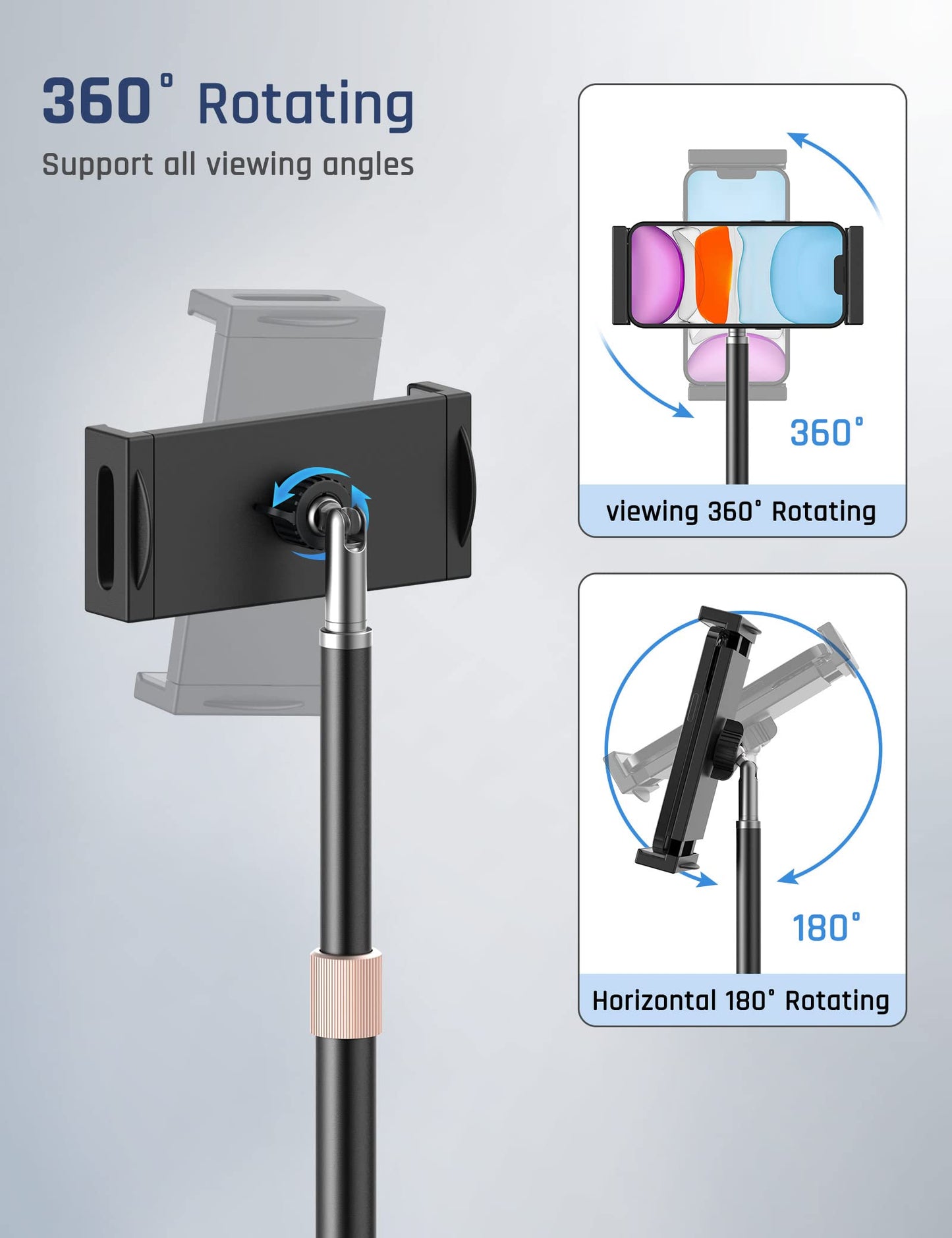 Adjustable Tablet Stand with 360° Rotation