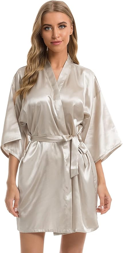 Silk Touch Satin Robe