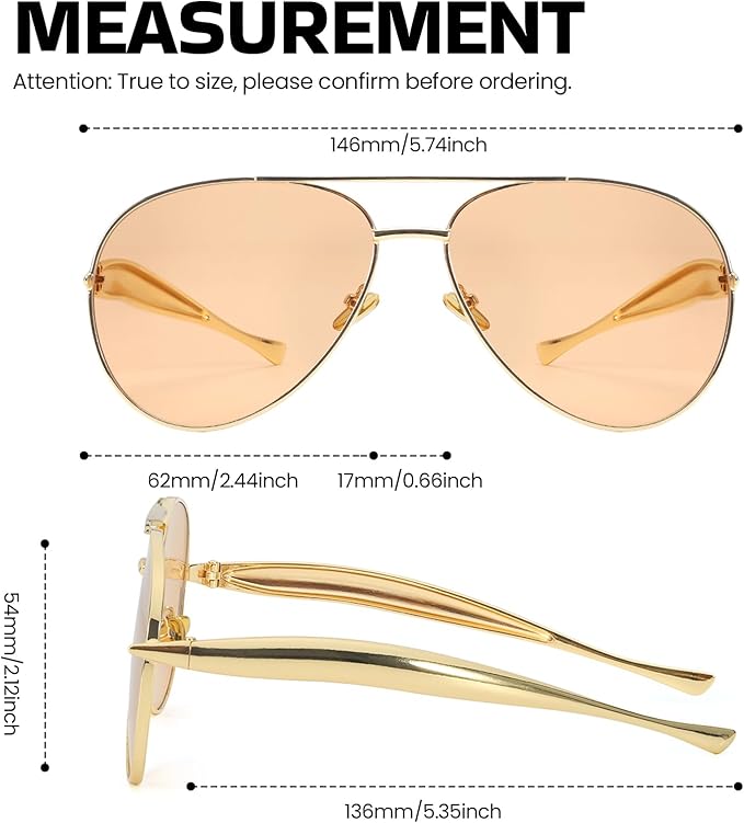 Trendy Double Bridge Metal Sunglasses
