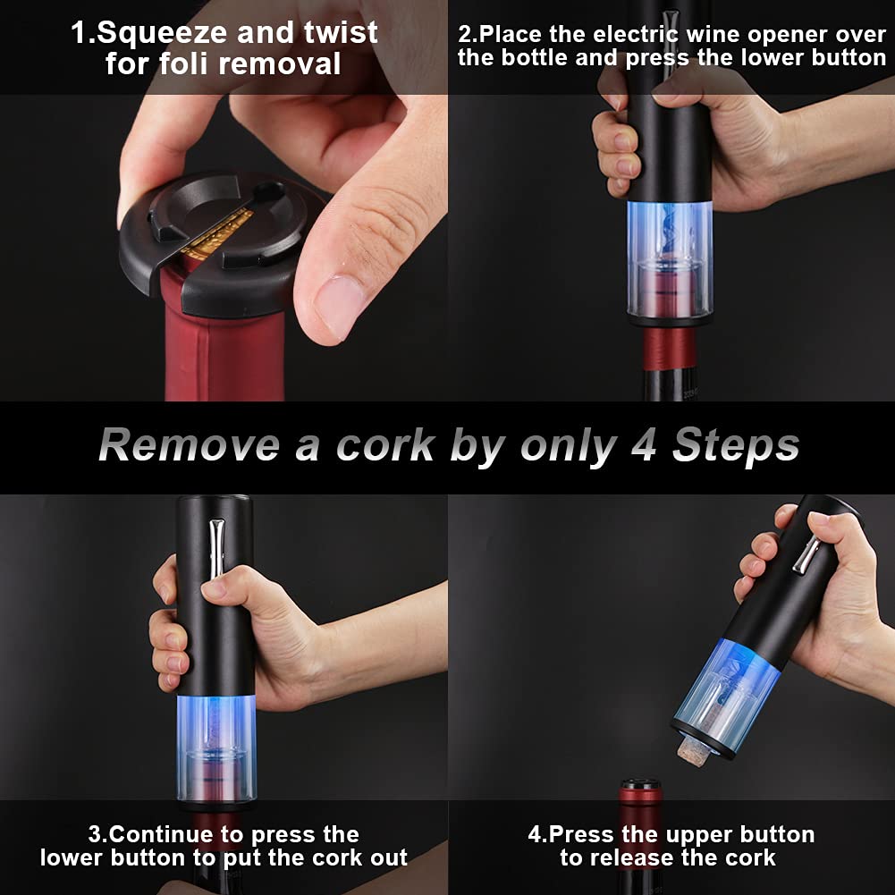 4-in-1 Rechargeable Electric Wine Opener Set
