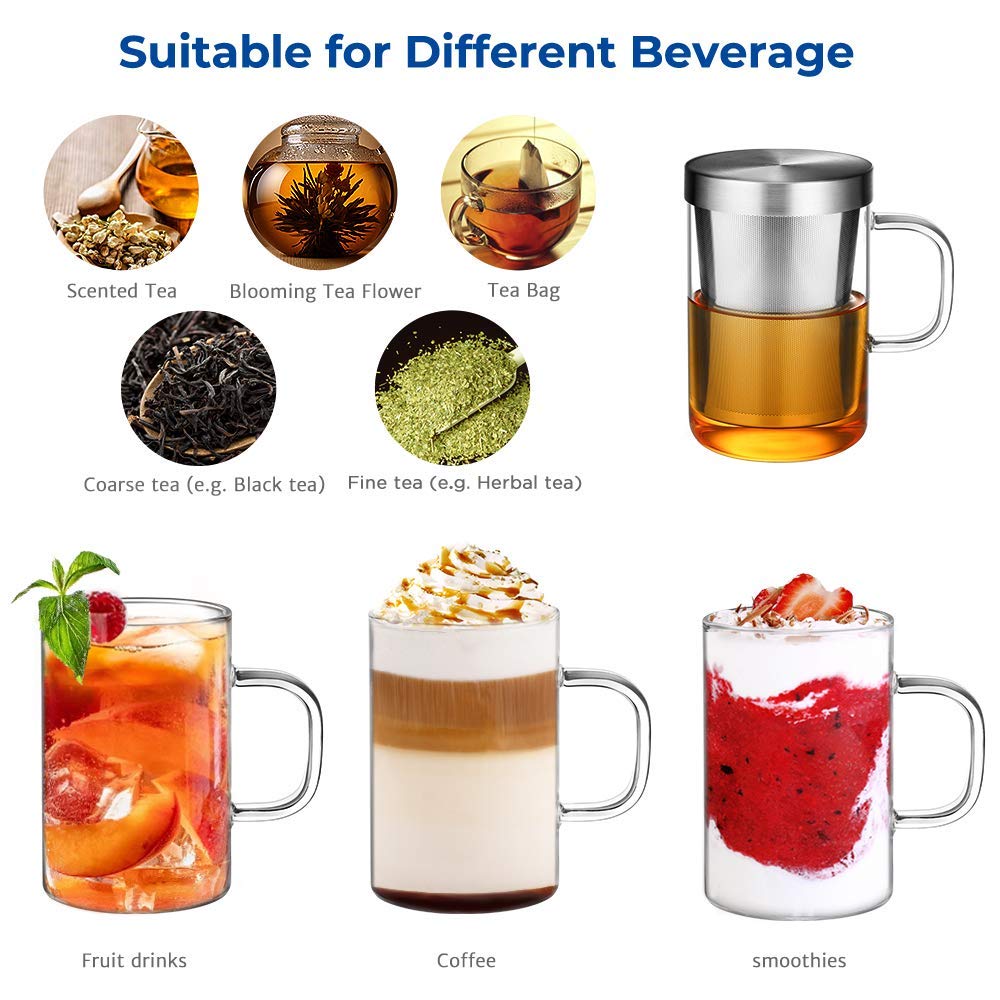 Glass Tea Cup with Infuser – Stylish, Durable, Versatile