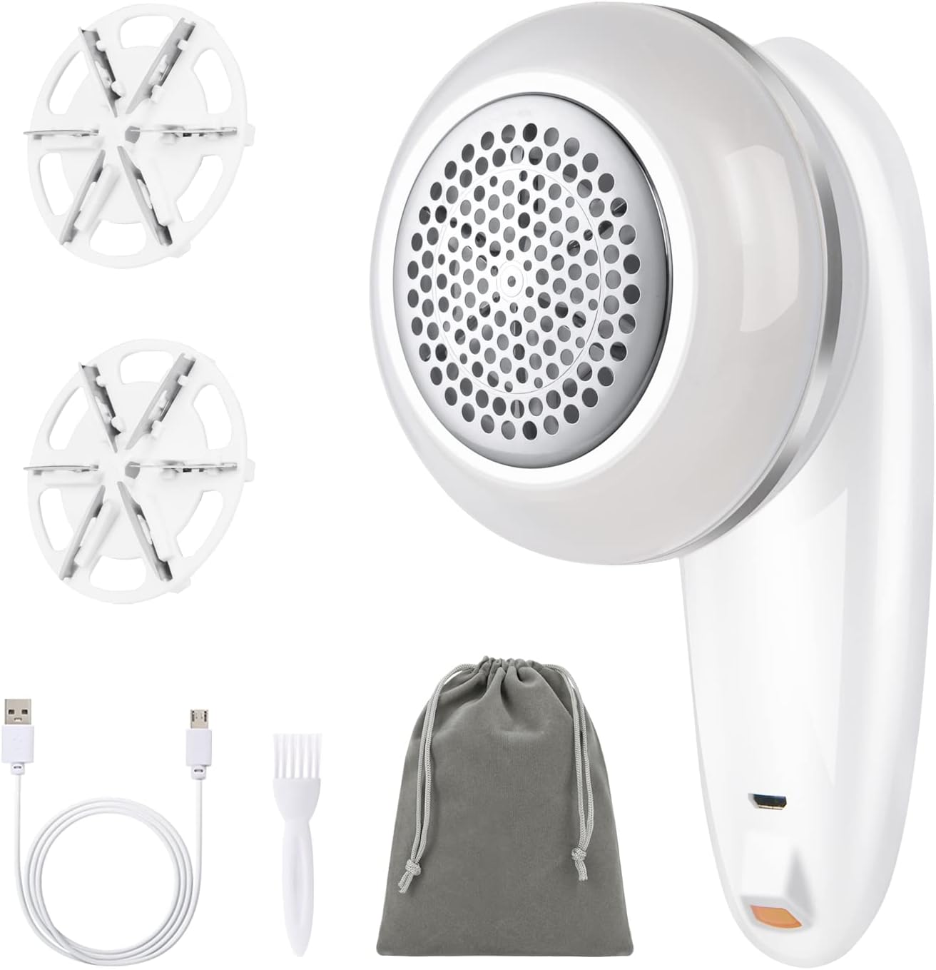 Portable Fabric Lint Remover – USB Rechargeable, 6-Blade Design