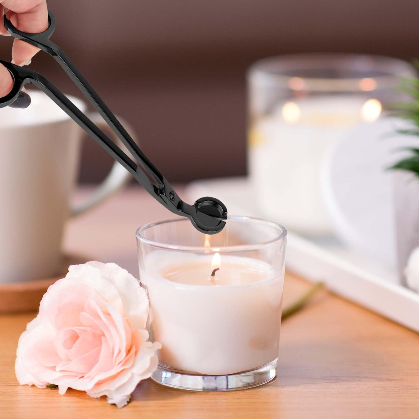 Black Candle Wick Trimmer – 6.9" Stainless Steel