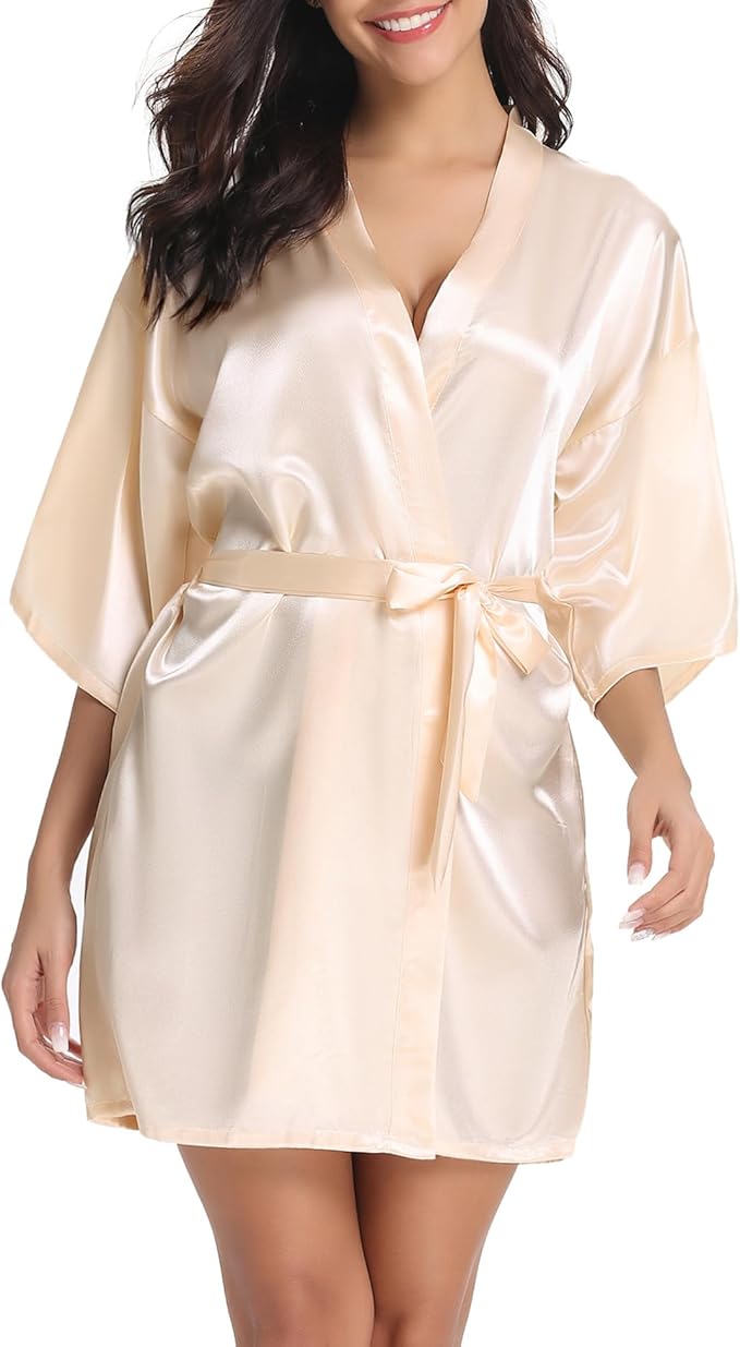Silk Touch Satin Robe
