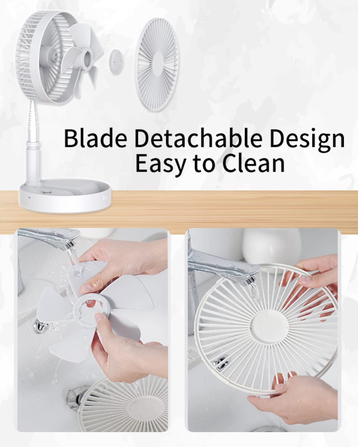 Portable Folding Fan with Remote – Compact, Powerful & Stylish