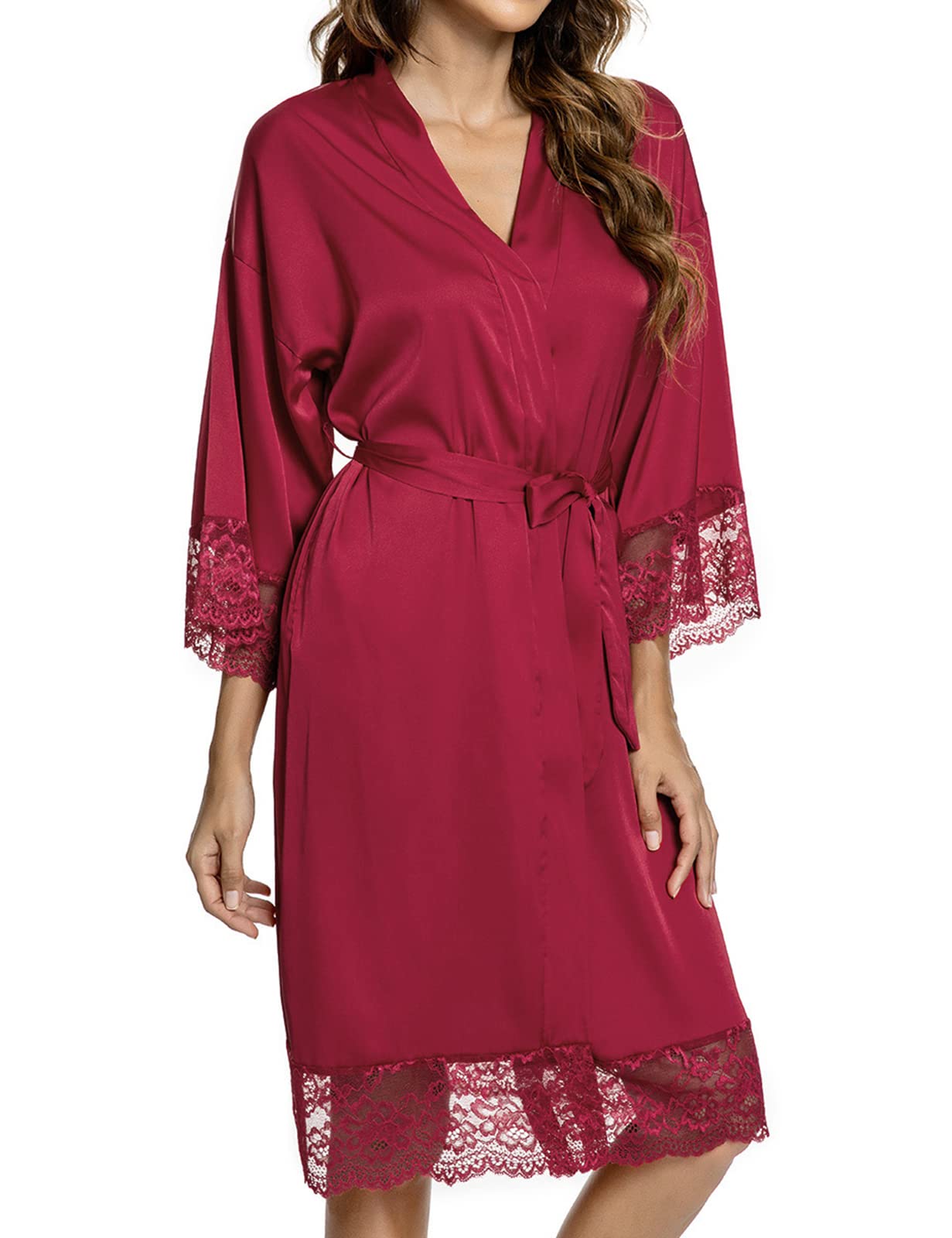 Elegant Satin Kimono Robe for Women