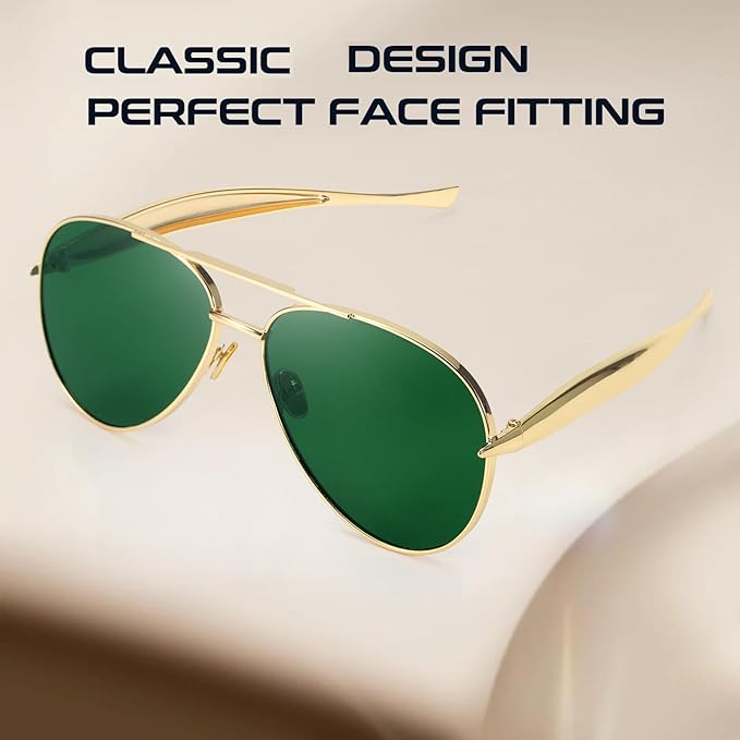 Trendy Double Bridge Metal Sunglasses