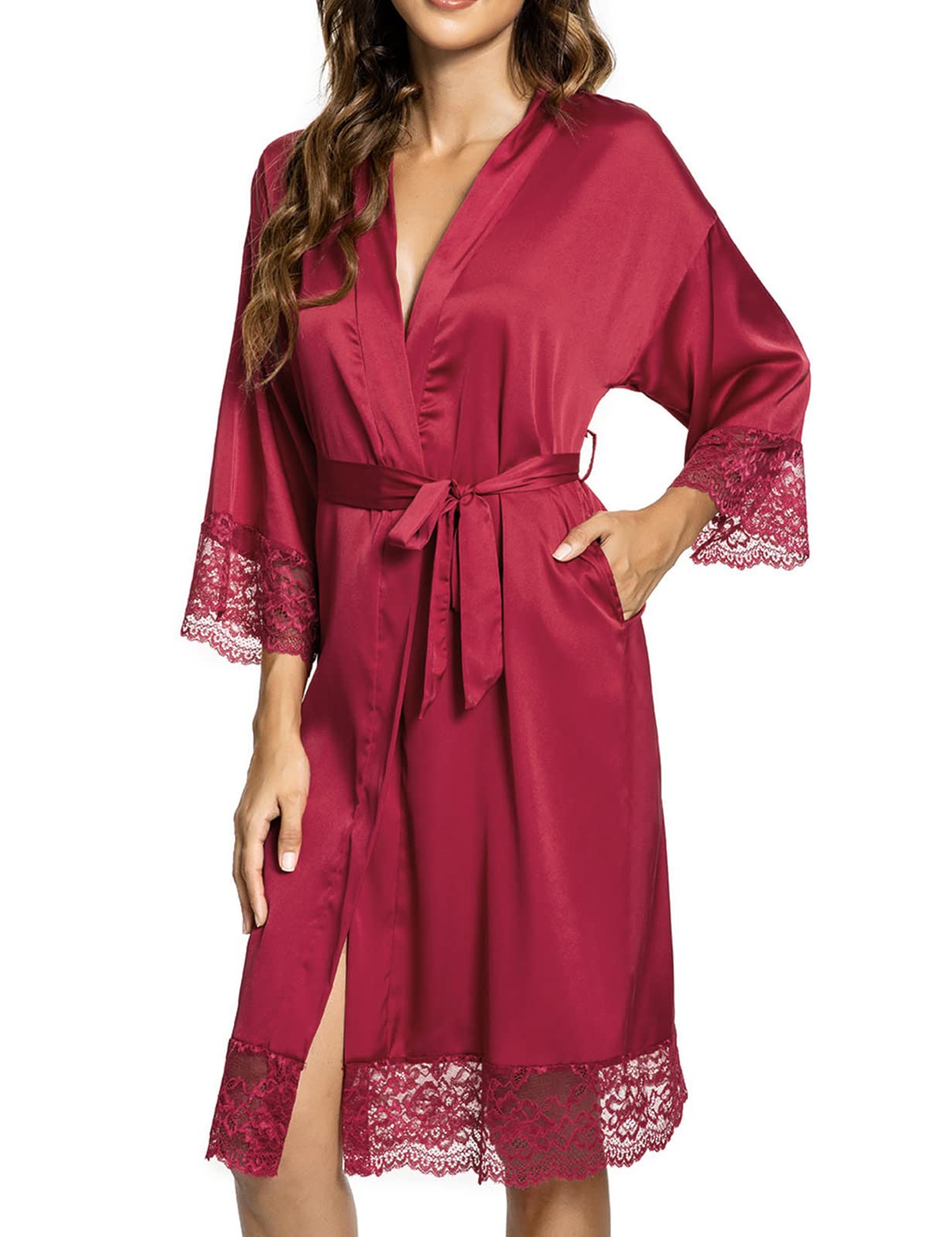 Elegant Satin Kimono Robe for Women