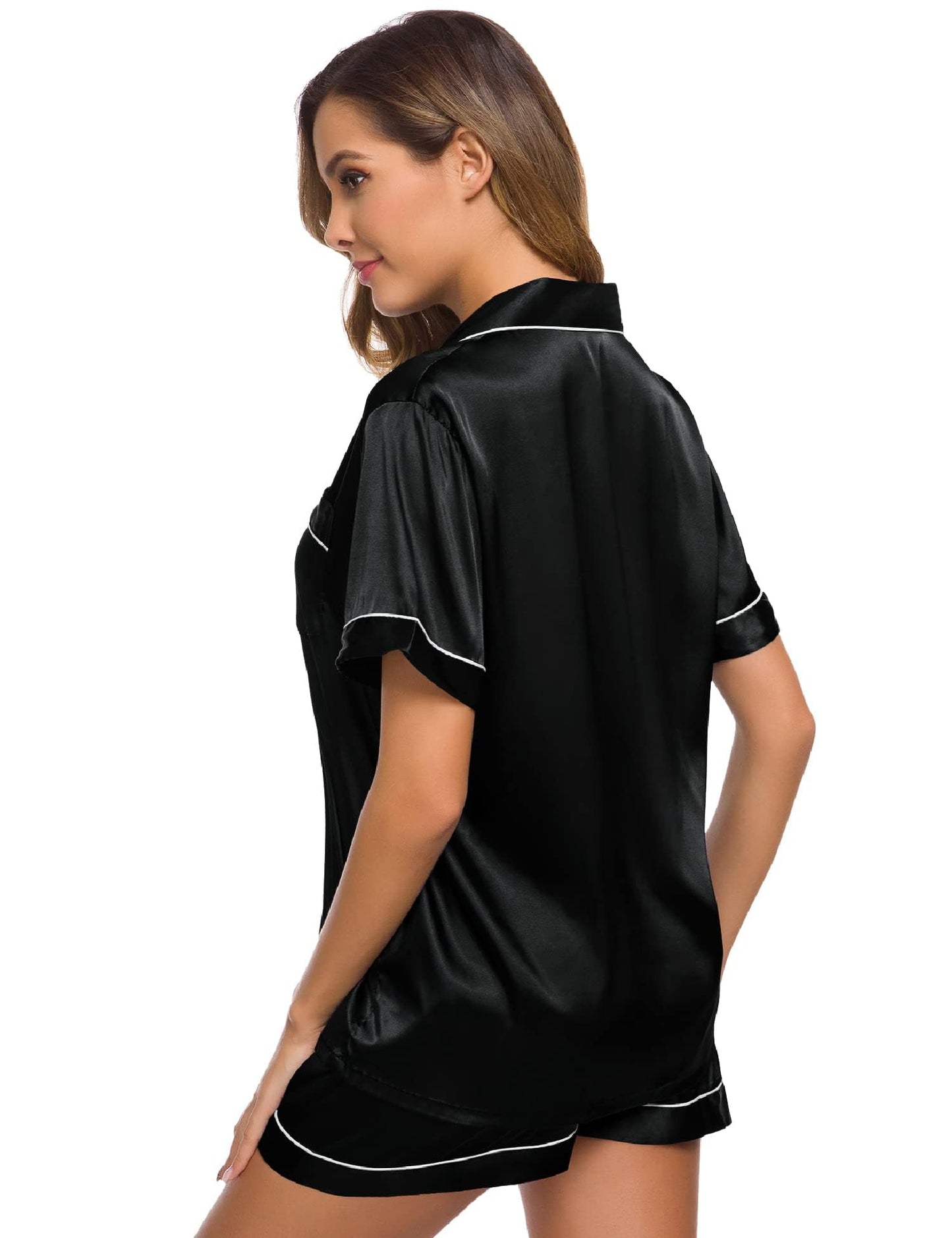 Women’s Silk Satin Pajama Set – 2-Piece Lounge & Sleepwear