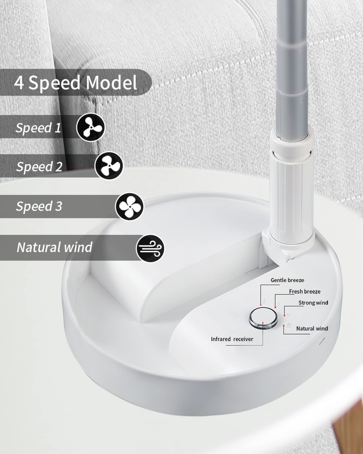 Portable Folding Fan with Remote – Compact, Powerful & Stylish