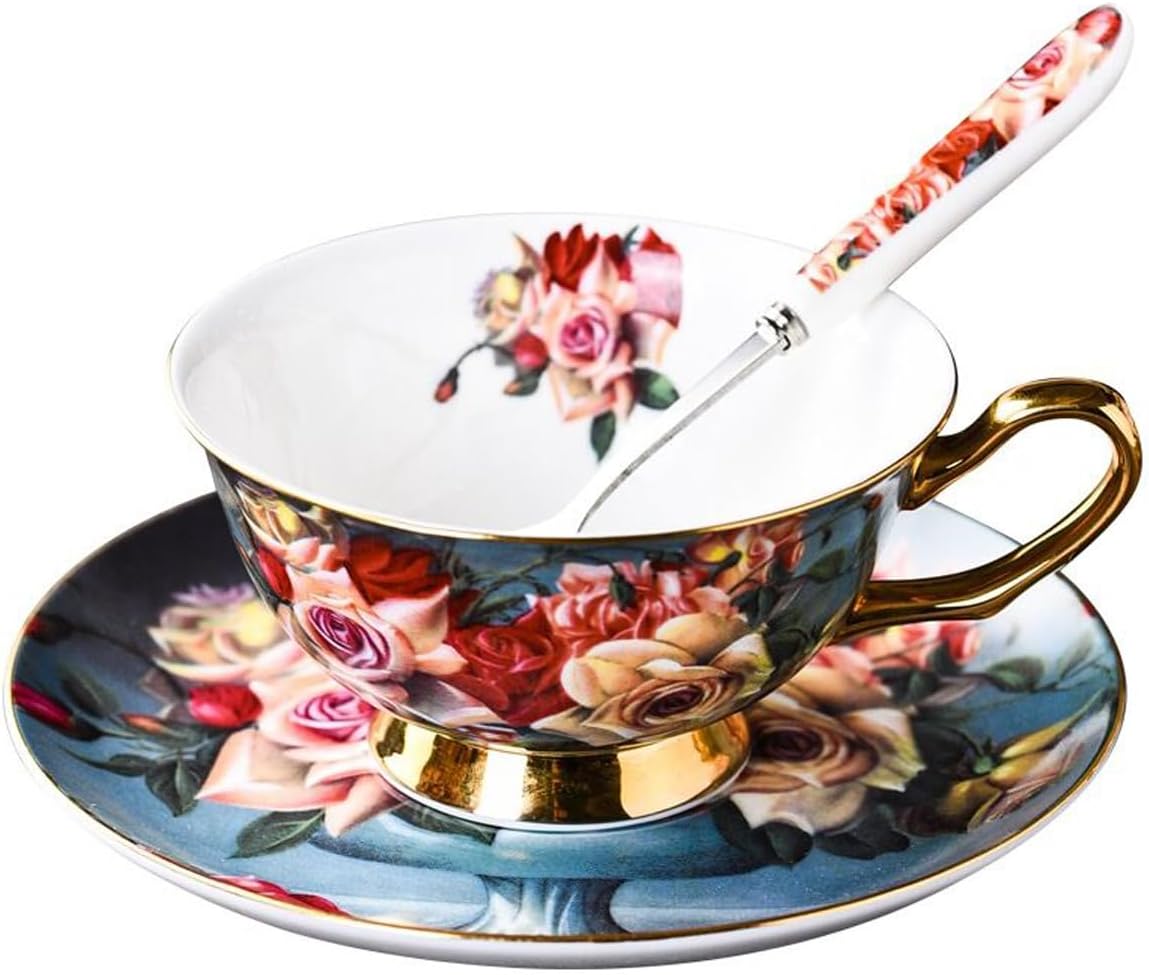 Luxury Bone China Cup & Saucer Set