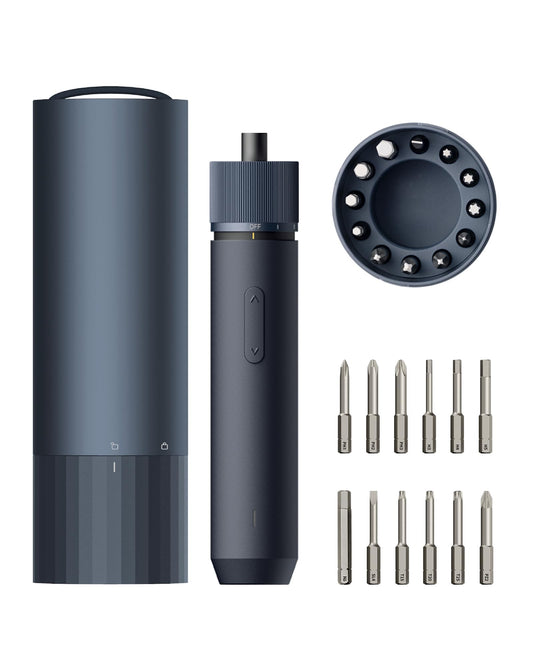 Electric Screwdriver Set – 12 Bits, Rechargeable, All-in-One Design