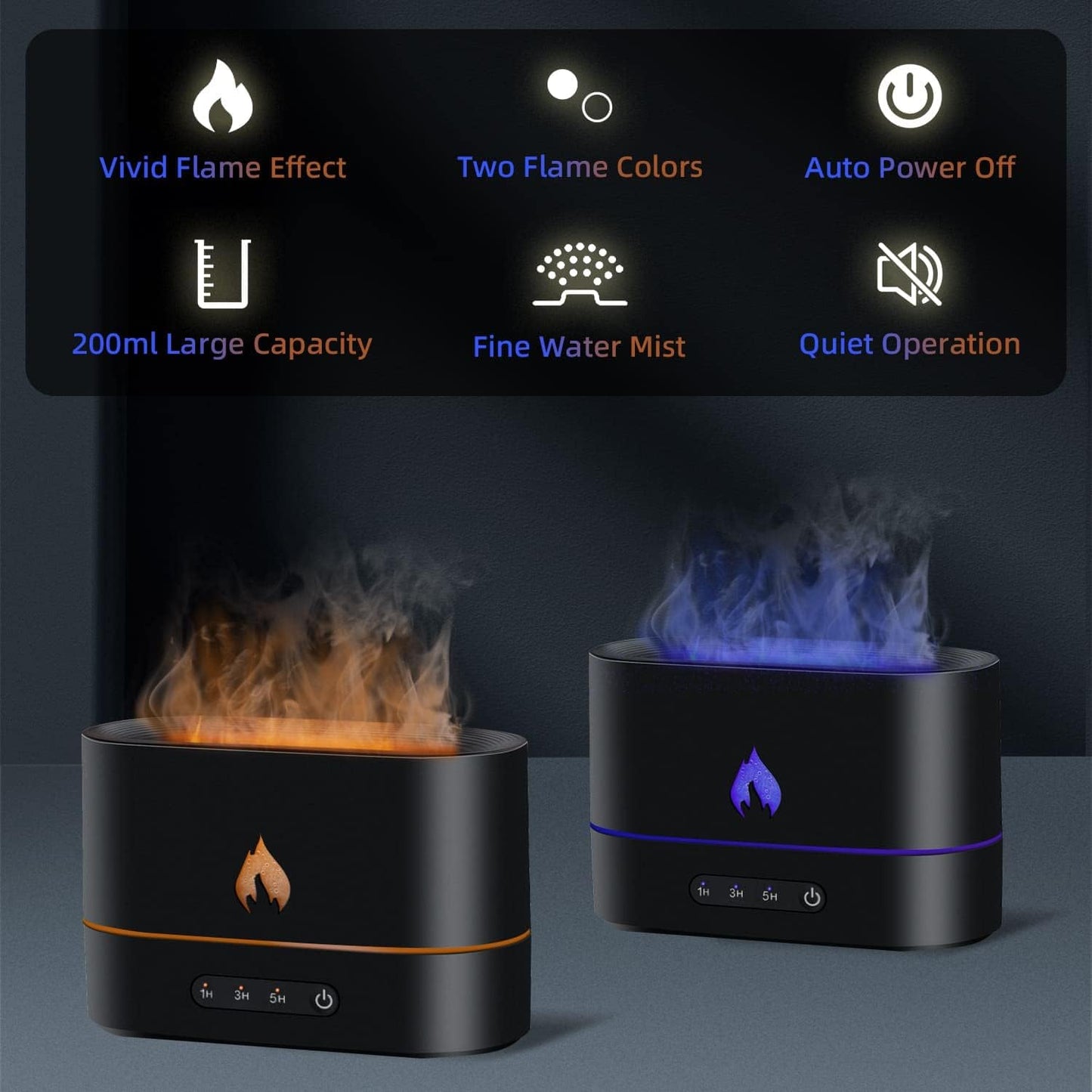 3D Flame Essential Oil Diffuser – Relax, Refresh, and Glow