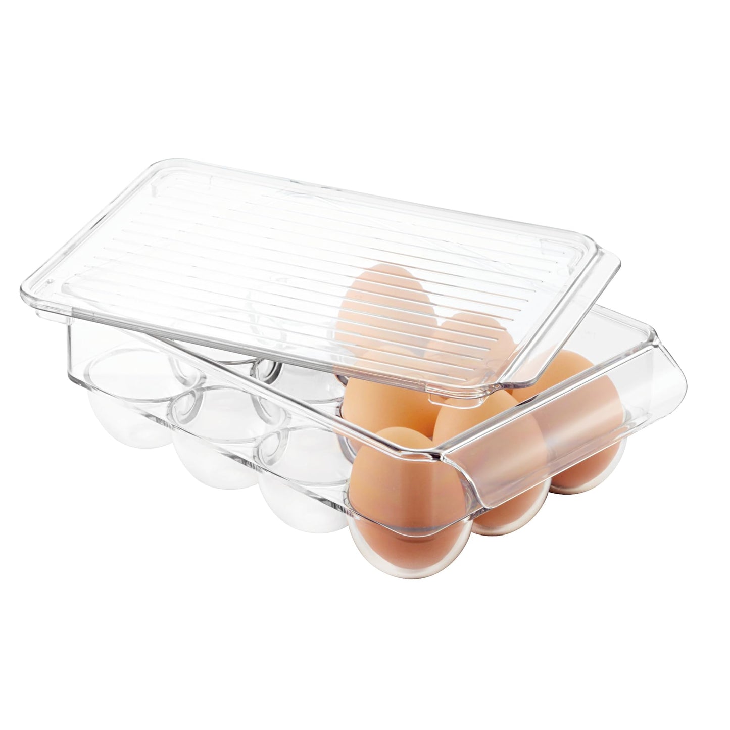 Transparent Egg Storage Box - Holds 12 Eggs