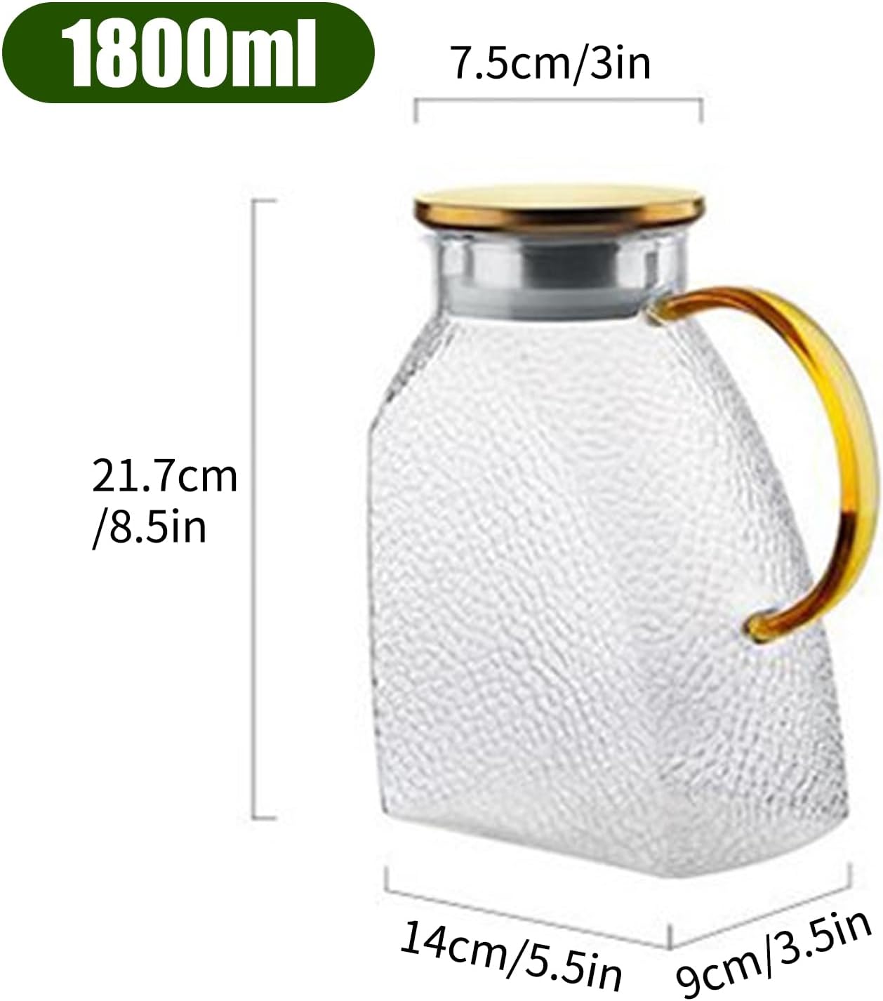 Glass Pitcher – Elegant, Heat-Resistant & Fridge-Friendly