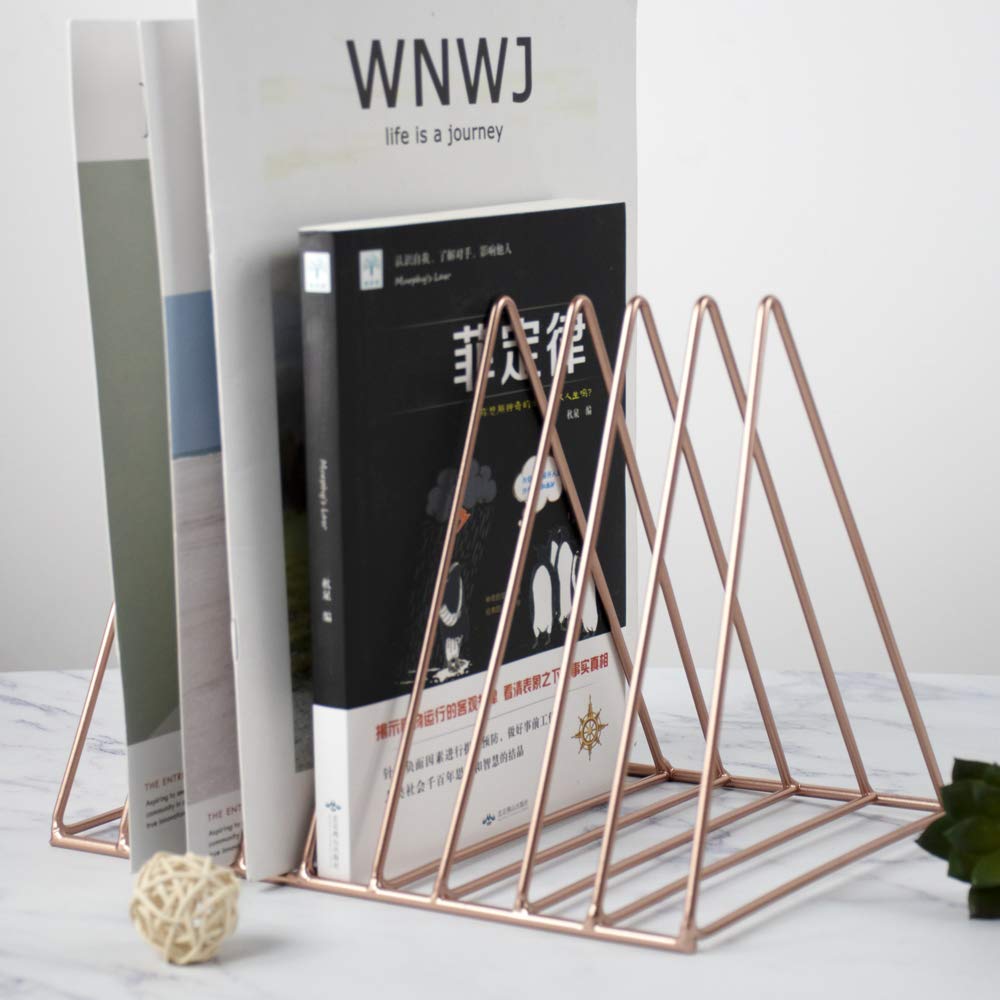 2-Pack Gold Triangle Magazine File Racks – 9 Slots